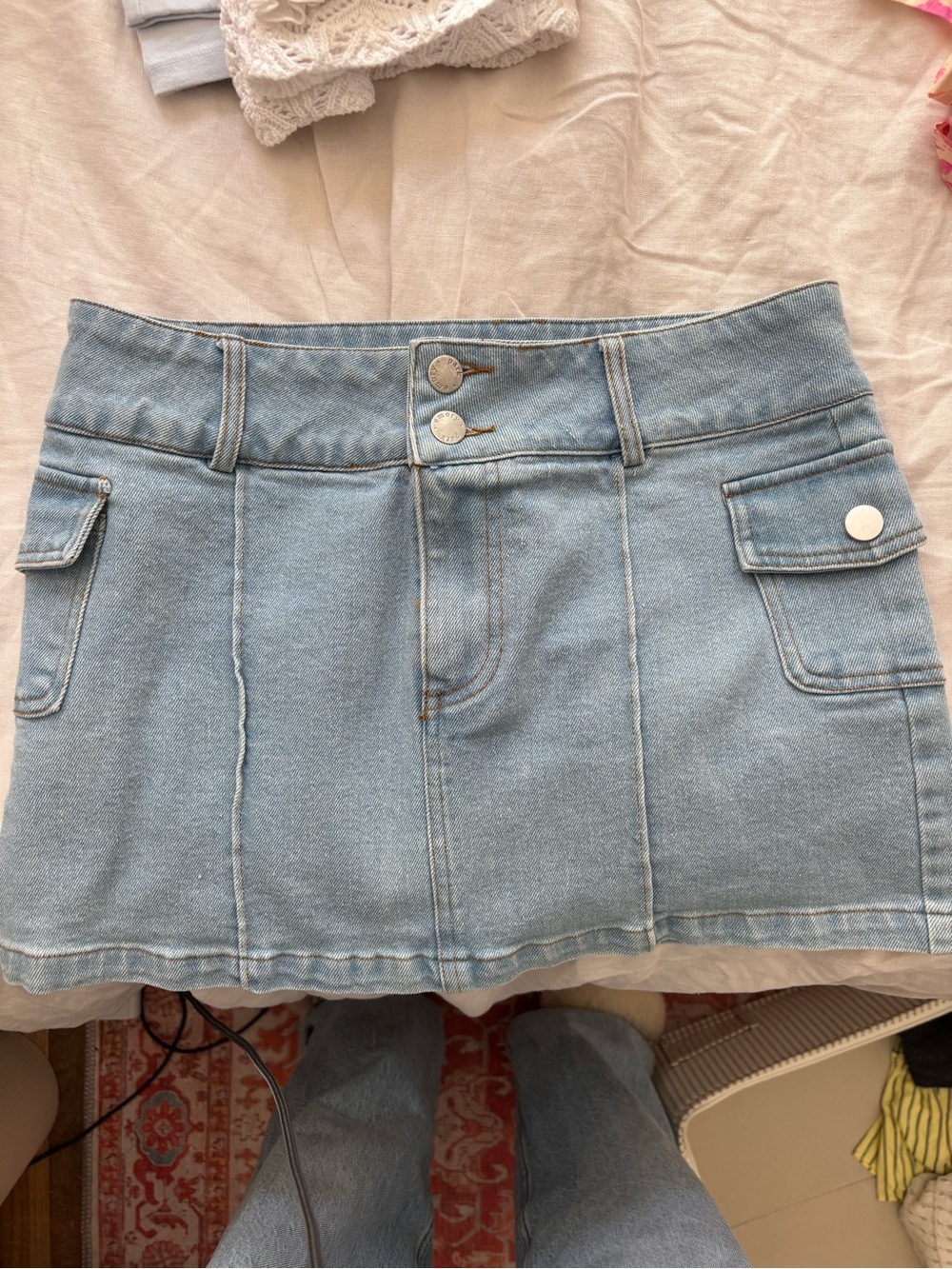 Emory Park Light Blue Denim Skirt